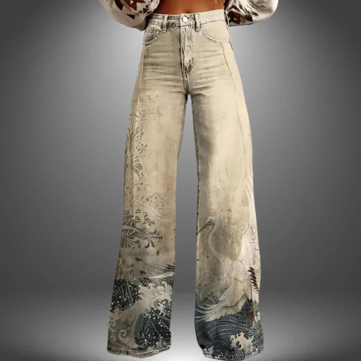 Olivia | Pantalon imprimé floral Artisan